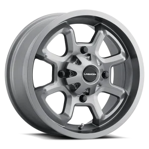 Vision Wheel ATV – 415 BOMB – Gunmetal – 12″x7″ 2.5mm – All weather Wheels – 415-127110GM4